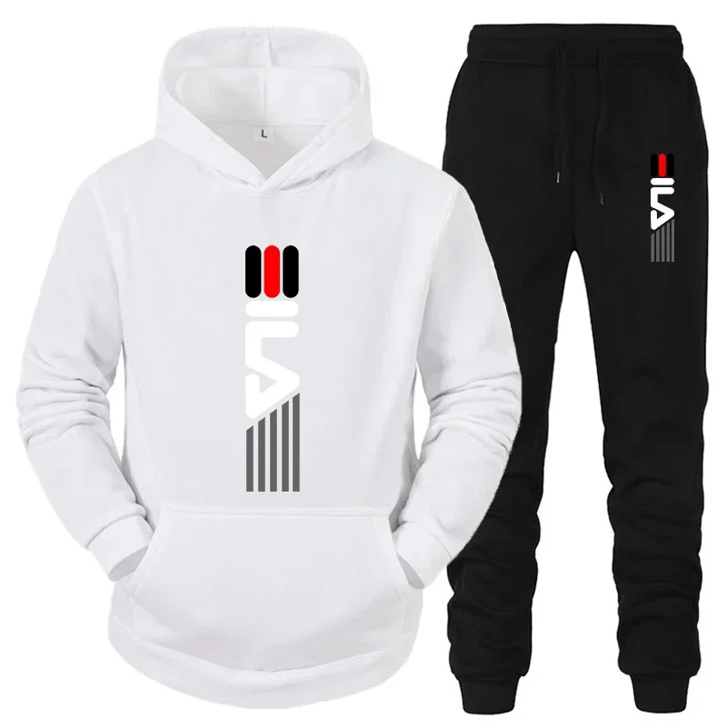 Street Fashion For Man - Herren Trainingsanzug Kapuzenpullover+Jogginghose 2-teiliges Set Sportanzug