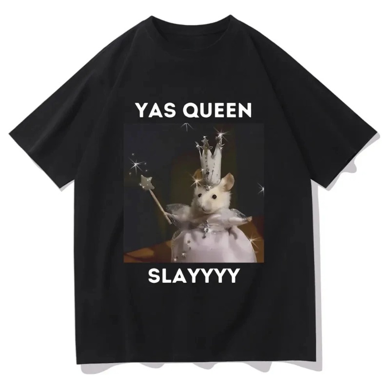 Queen Street Fashion - Sad Hamster T-Shirt Lustiges Yas Queen