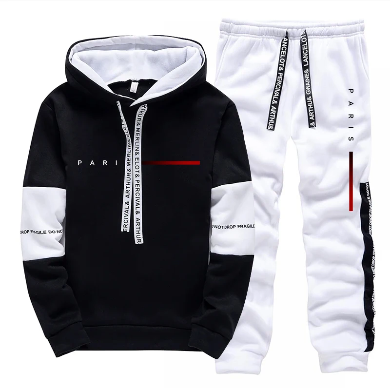 Street Fashion For Man - Paris Fashion Hoodie Streetwear Herren-Set Kapuzenpullover