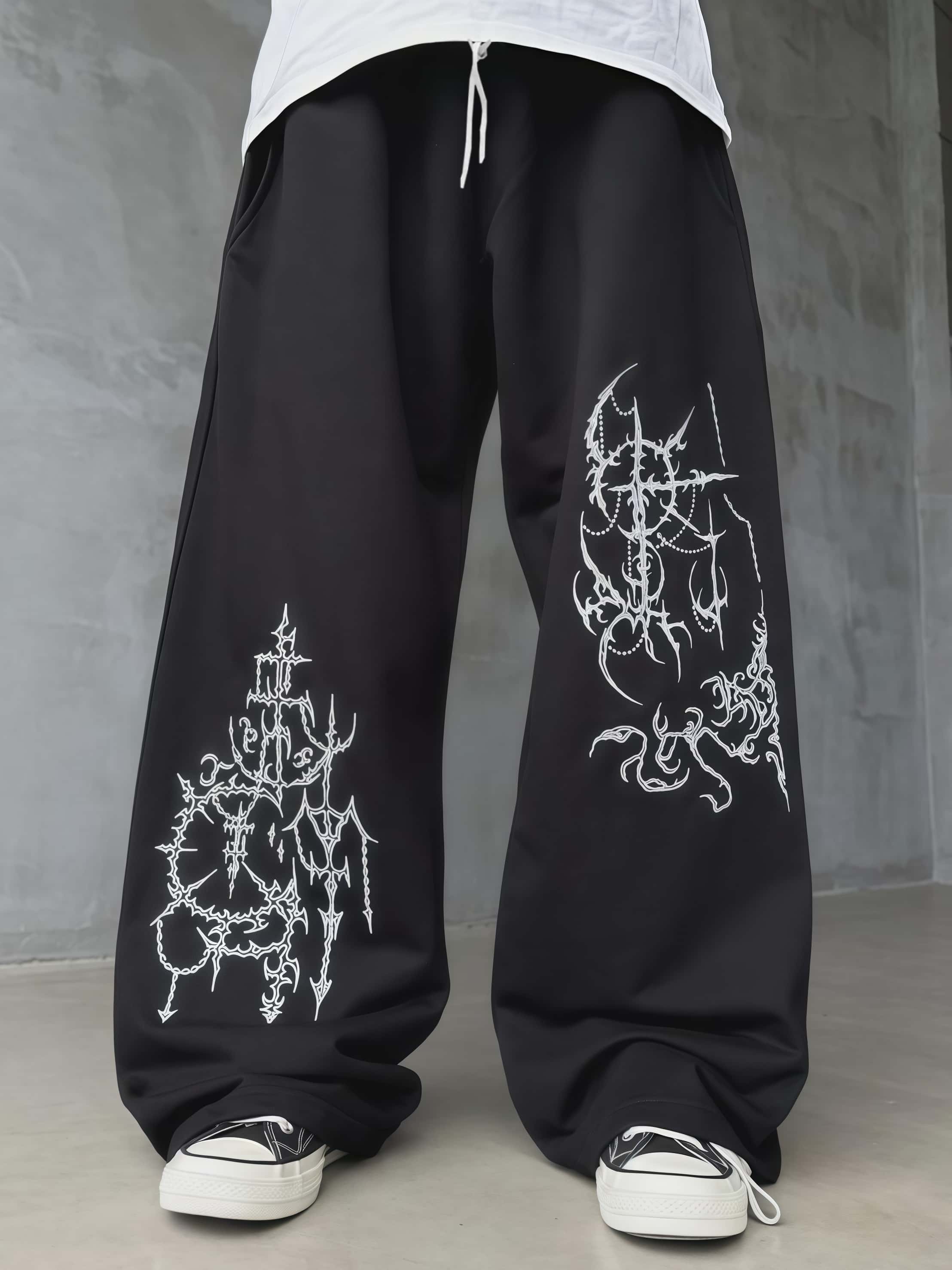 Street Fashion Asian - Herren- und Damen-Streetstyle Casual Weite Hosen