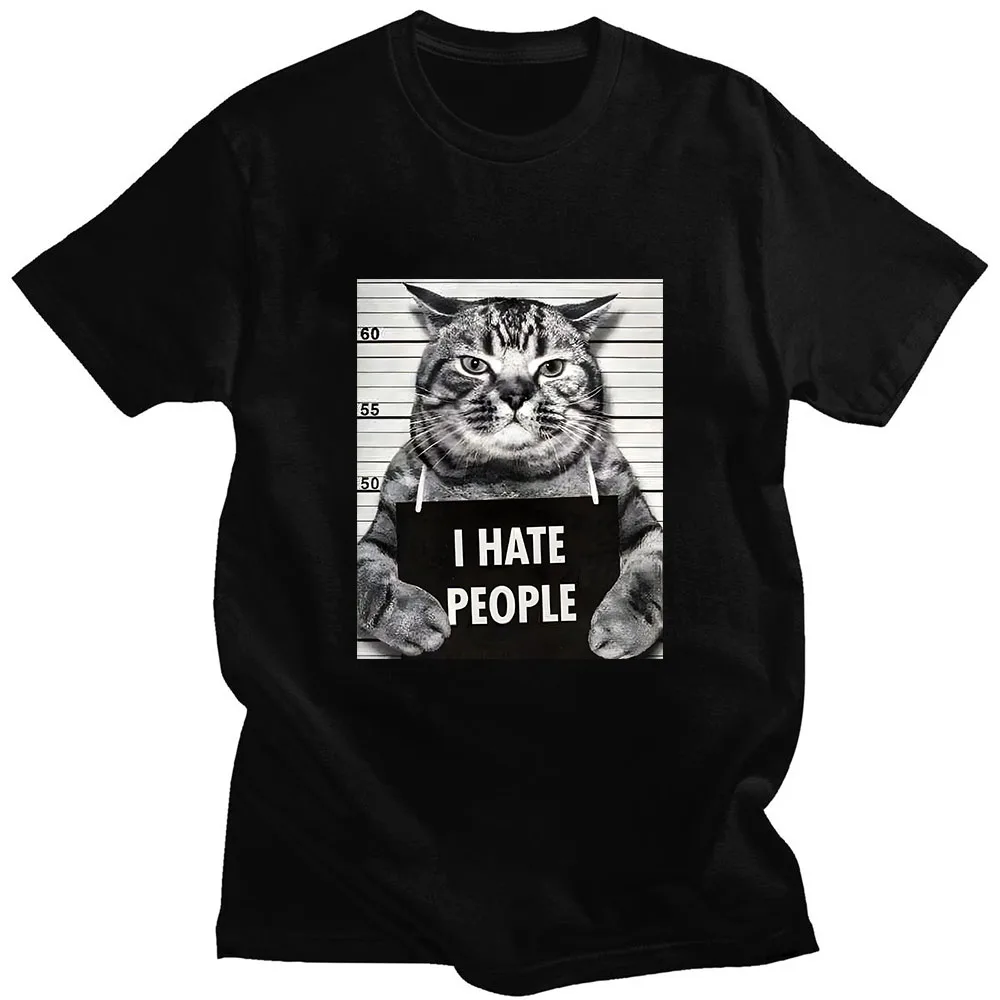 Street Fashion Asian - Asiatische Größe: T-Shirt mit „Meow“-Aufdruck, lustiges