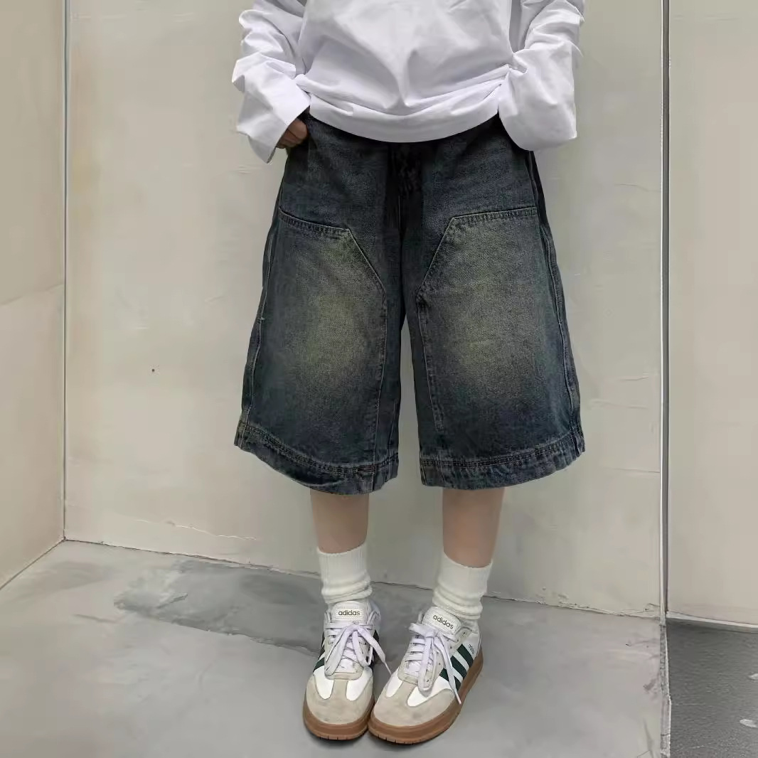 Street Fashion Denim - Frauen Y2K Vintage Baggy Jean Shorts