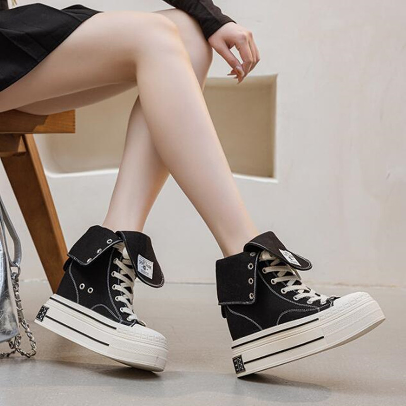 Street Fashion Brands - 2026 12CM Skateboard Atmungsaktive Plateau-Sneaker aus