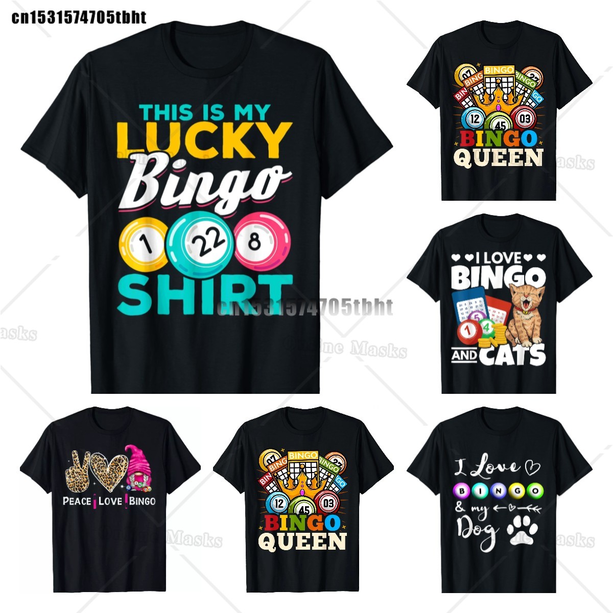 Queen Street Fashion - Verrückte Bingo Dame Shirt lustige glückliche