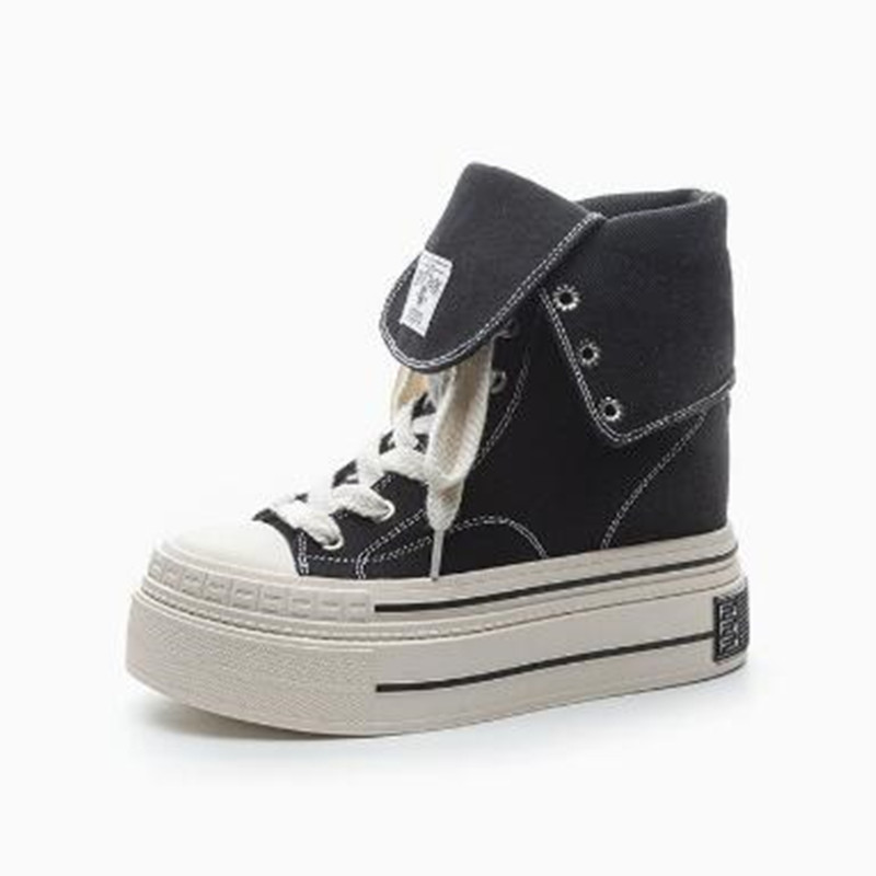 Street Fashion Brands - 12CM Skateboard Atmungsaktive Erhöhungsschuhe Denim Damen