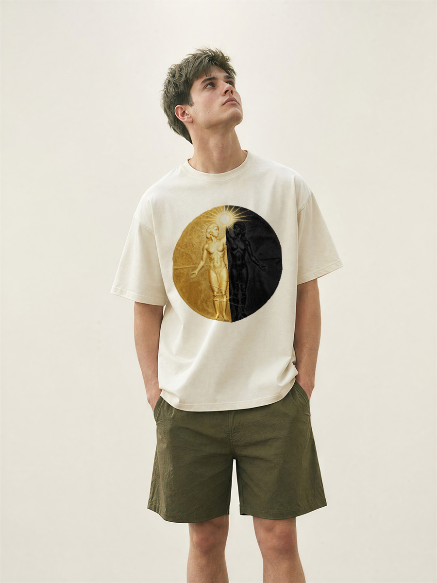 Street Fashion Asian - T-Shirts für Herren mit Bambus-Pflanzen-Print-Design, Modisch,