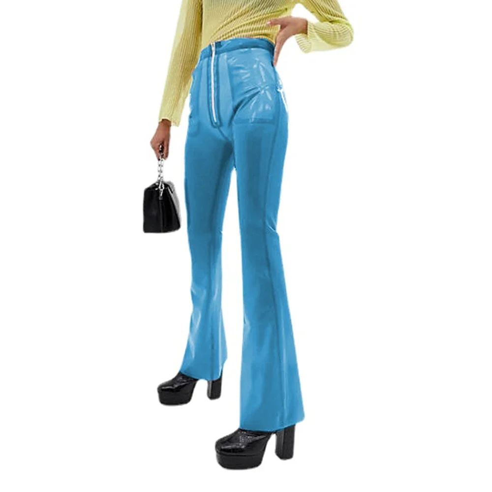 Queen Street Fashion - Lange Hose aus transparentem Kunststoff für