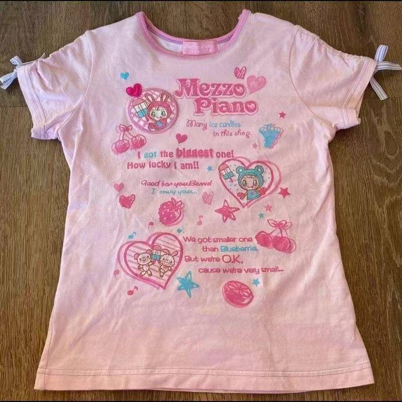 Vintage Kawaii Süße Kurzarm-T- – Street Fashion China Bewertung und Preis