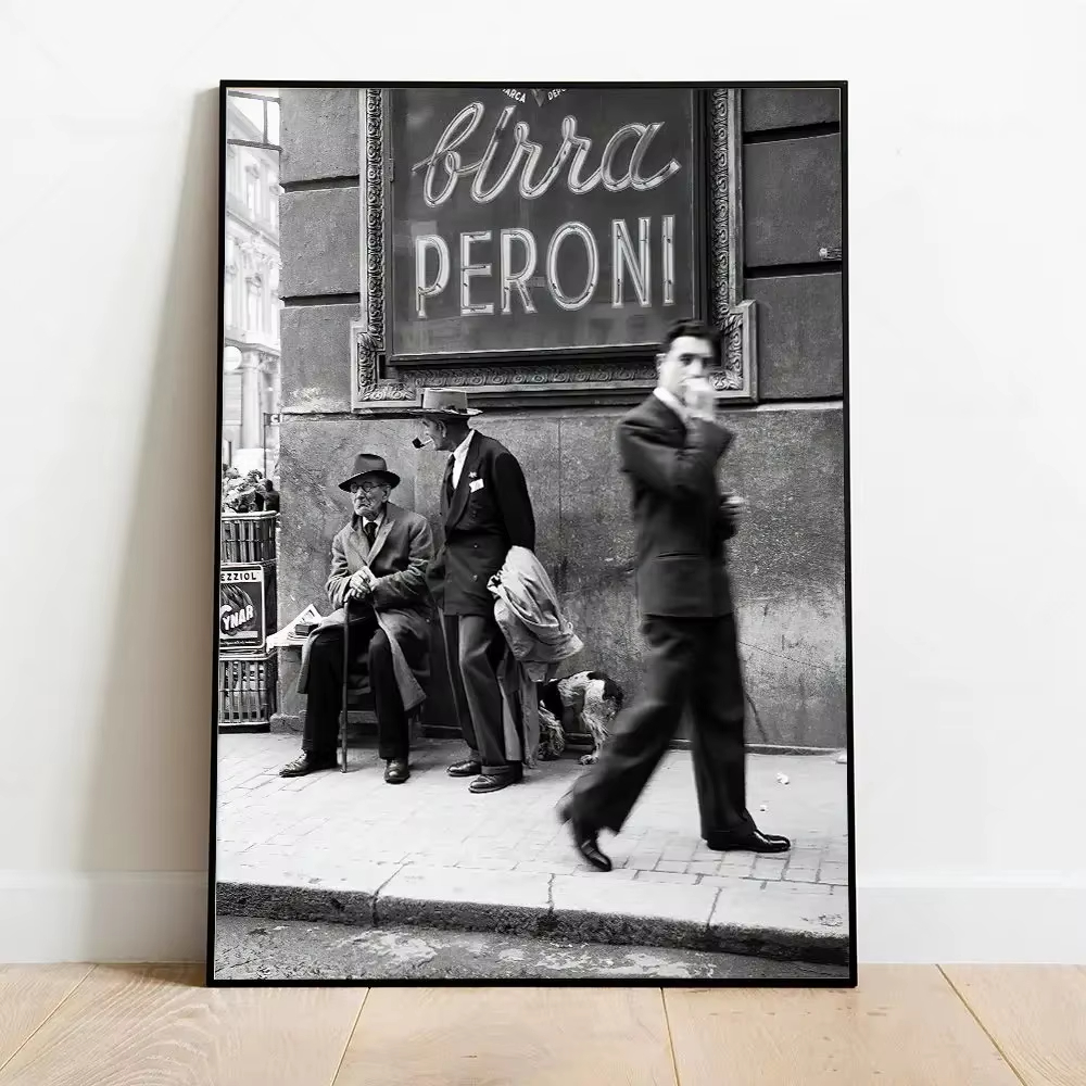 Modischer Schwarz-Weiß-Vintage – Street Fashion Poster Bewertung und Preis