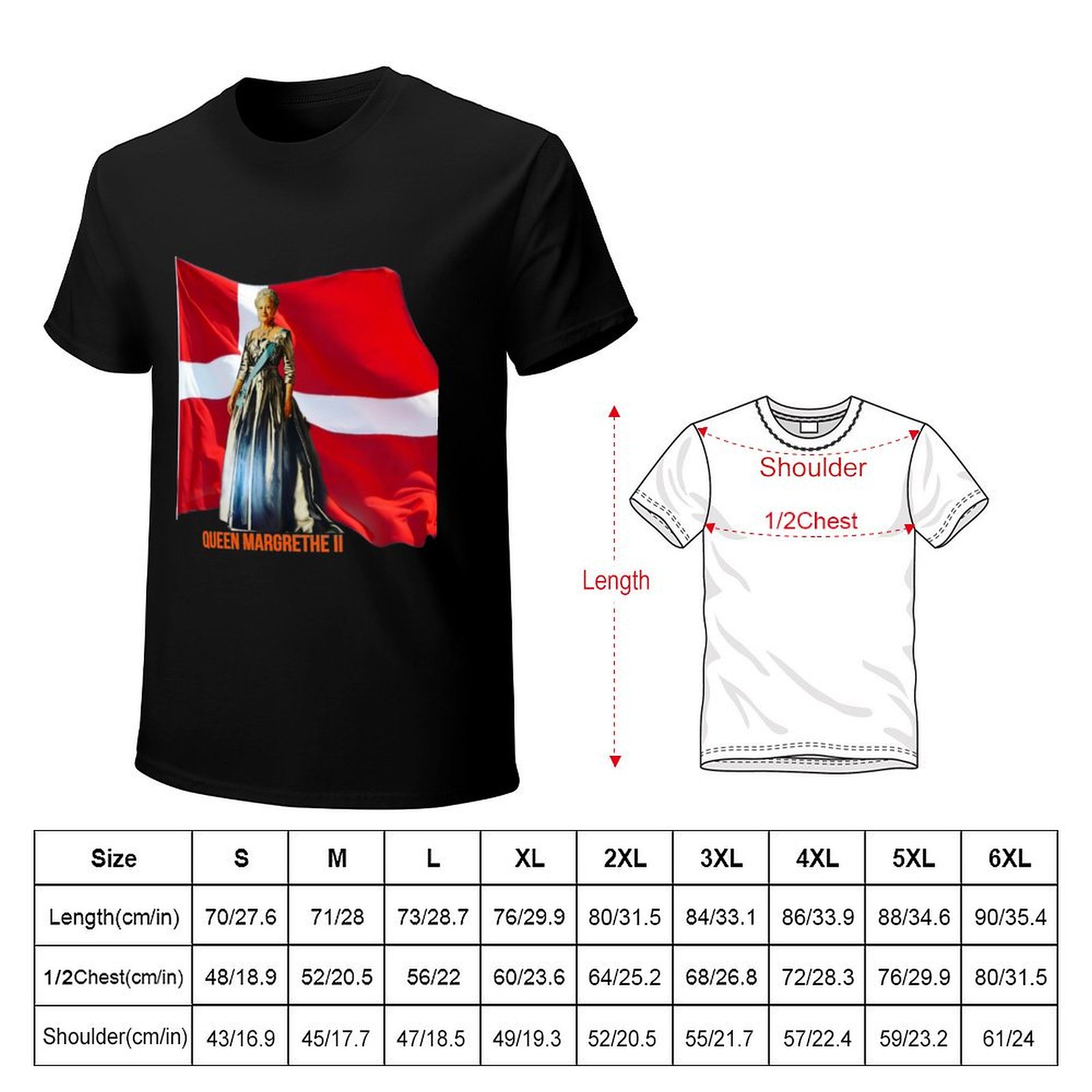 Königin Margrethe II T-Shirt S – Queen Street Fashion Bewertung und Preis