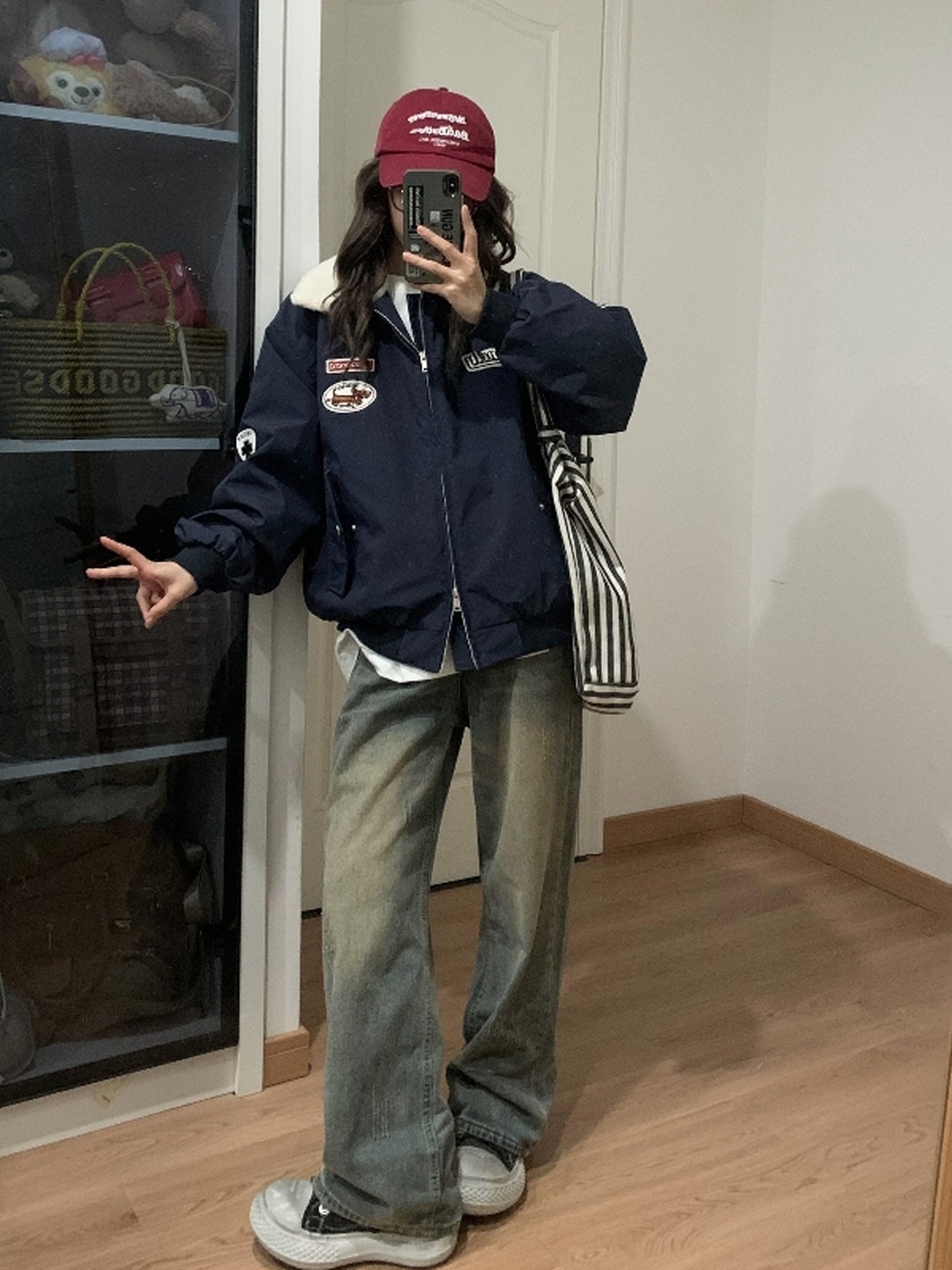Lammwolljacke, Herbst-Frau, el – Street Fashion Look Bewertung und Preis