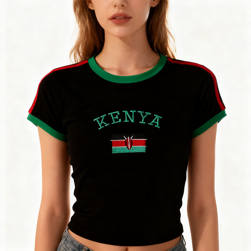 Kenia Gedruckt Crop Top Y2K Se – Street Fashion Kenya Bewertung und Preis