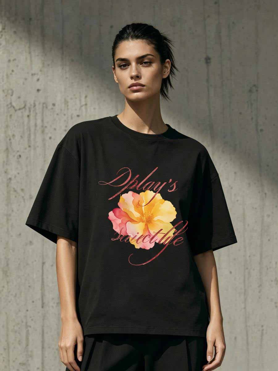 T-Shirts Korea Wind Damen Baum – Street Fashion Asian Bewertung und Preis
