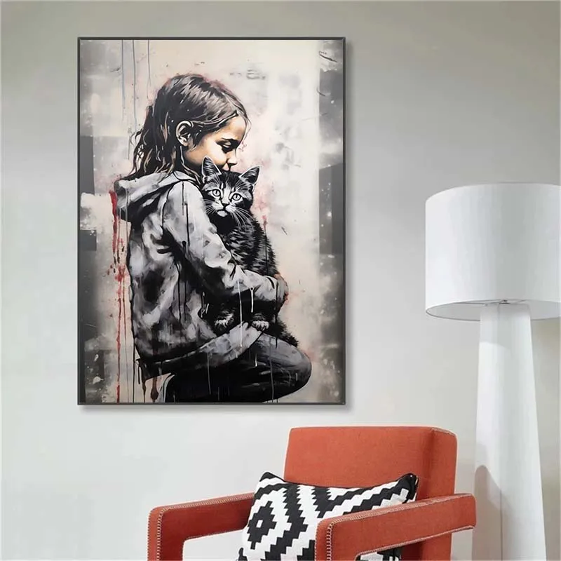 Banksy Graffiti Junge Mädchen  – Street Fashion Poster Bewertung und Preis
