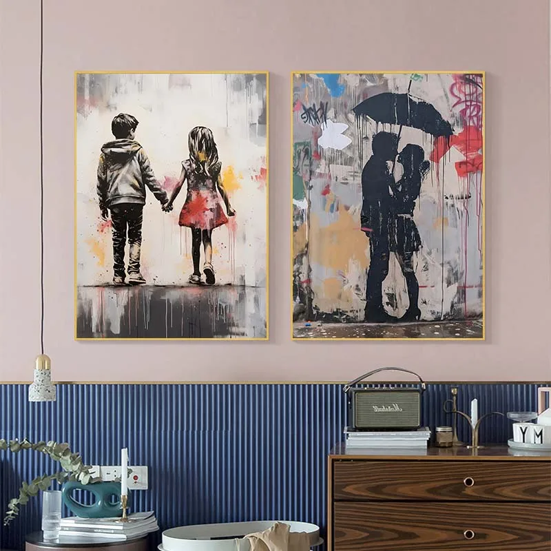 Banksy Graffiti Junge Mädchen  – Street Fashion Poster Bewertung und Preis