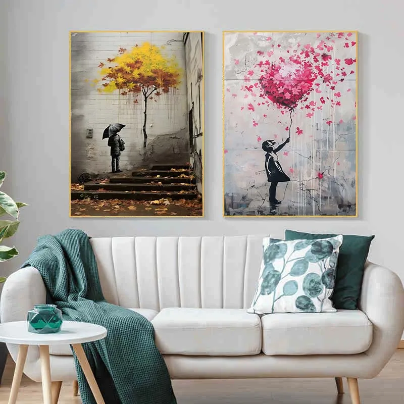 Banksy Graffiti Junge Mädchen  – Street Fashion Poster Bewertung und Preis
